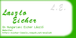 laszlo eicher business card