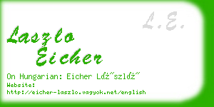 laszlo eicher business card